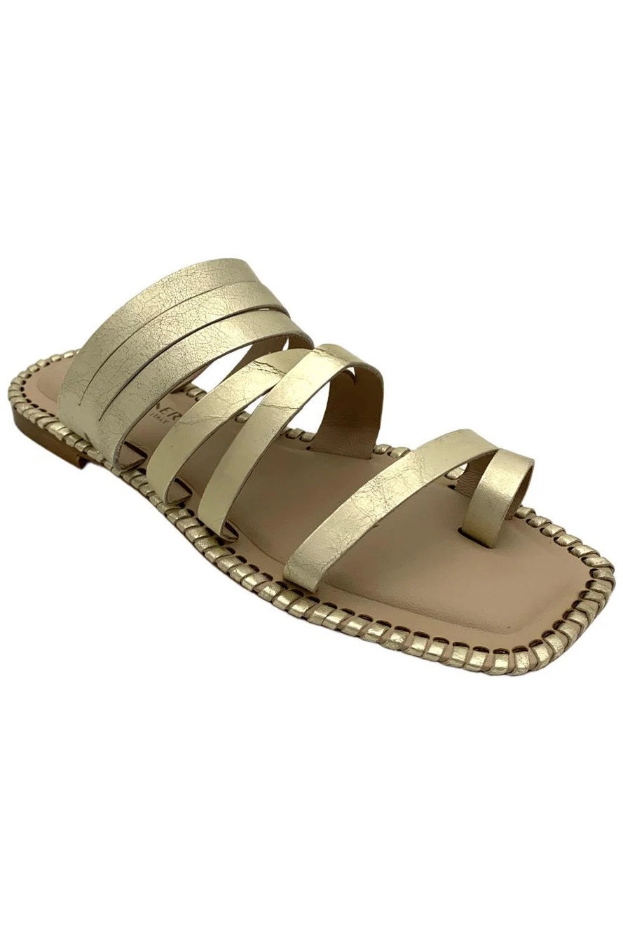 Donald Pliner Women's Emmaline Antique Metallic Sandals Platino - Medium